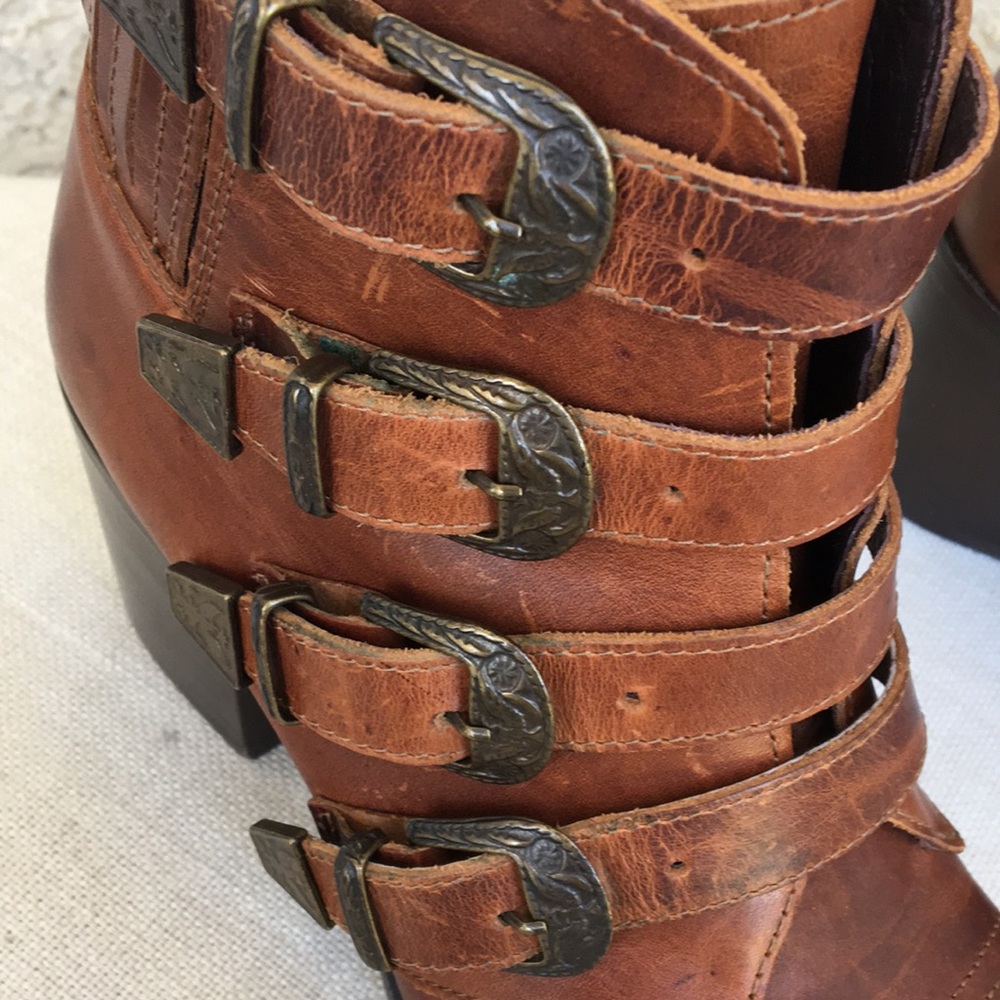 Steve Madden Leather Prairie Boots Fits 8.5 9 - Picture 8 of 12